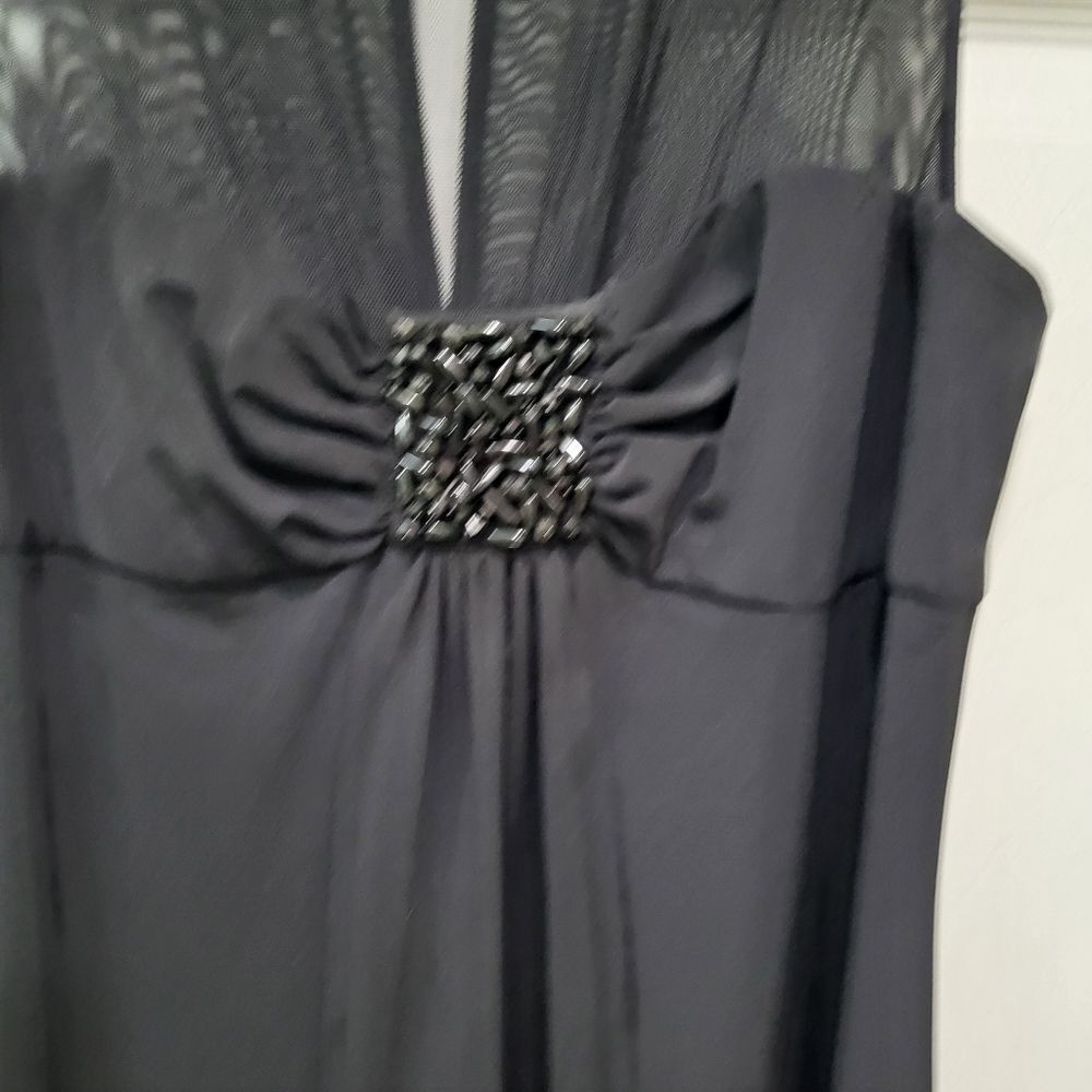 Little Black Dress with Mesh Top - Size 10
